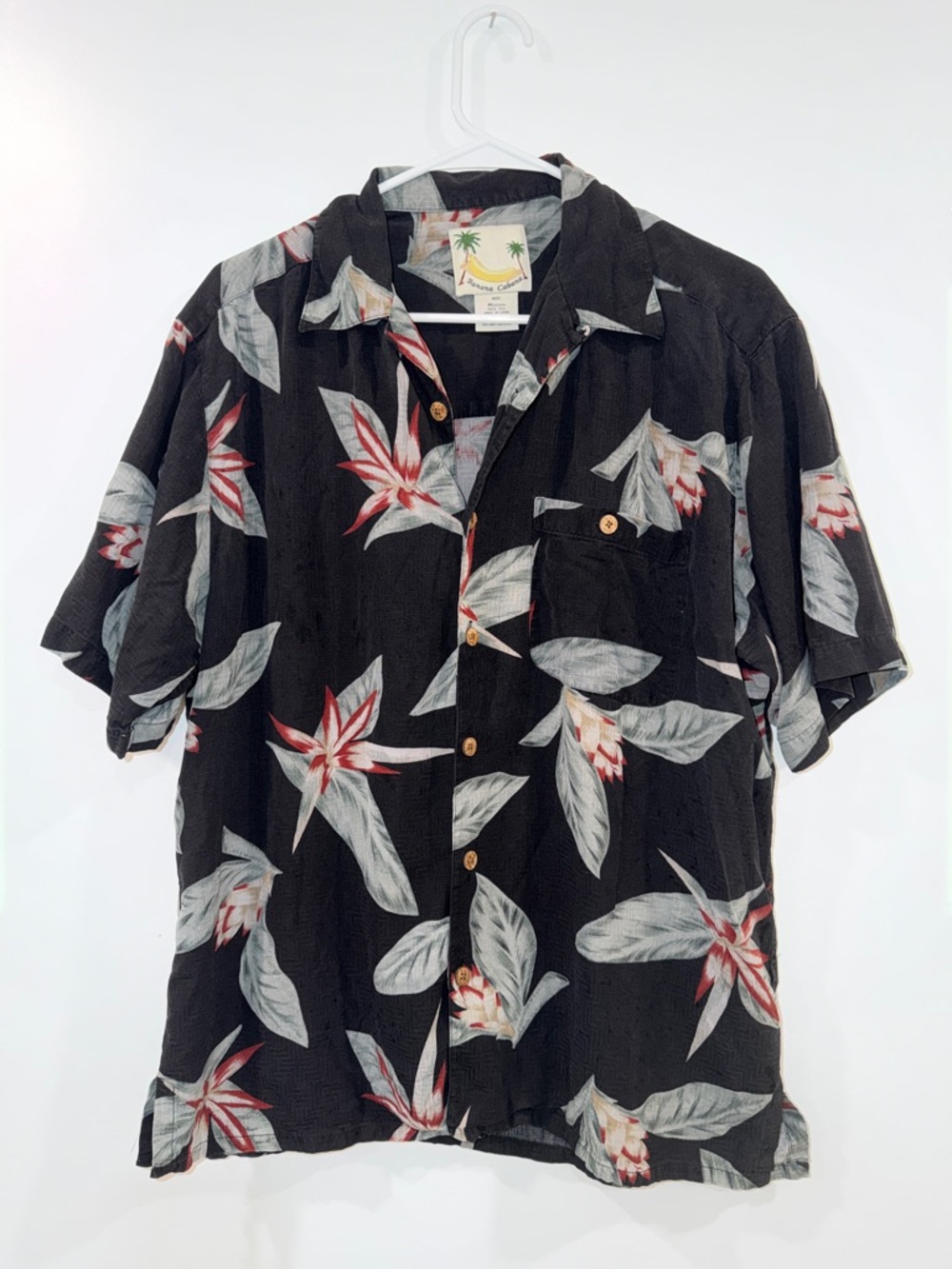 Men’s Tropical Floral Button Down Shirt